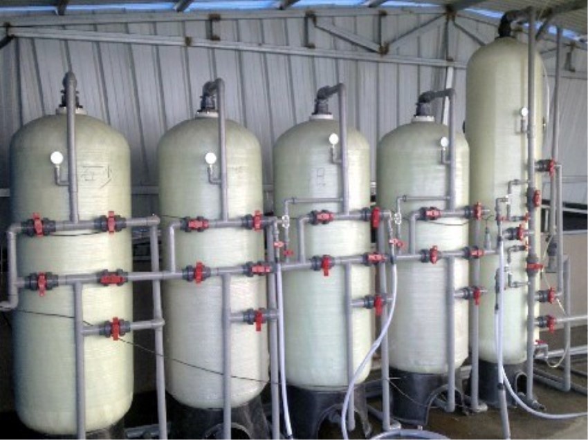 8噸每小時5塔過濾純水機/離子交換+混床系統/混床超純水機